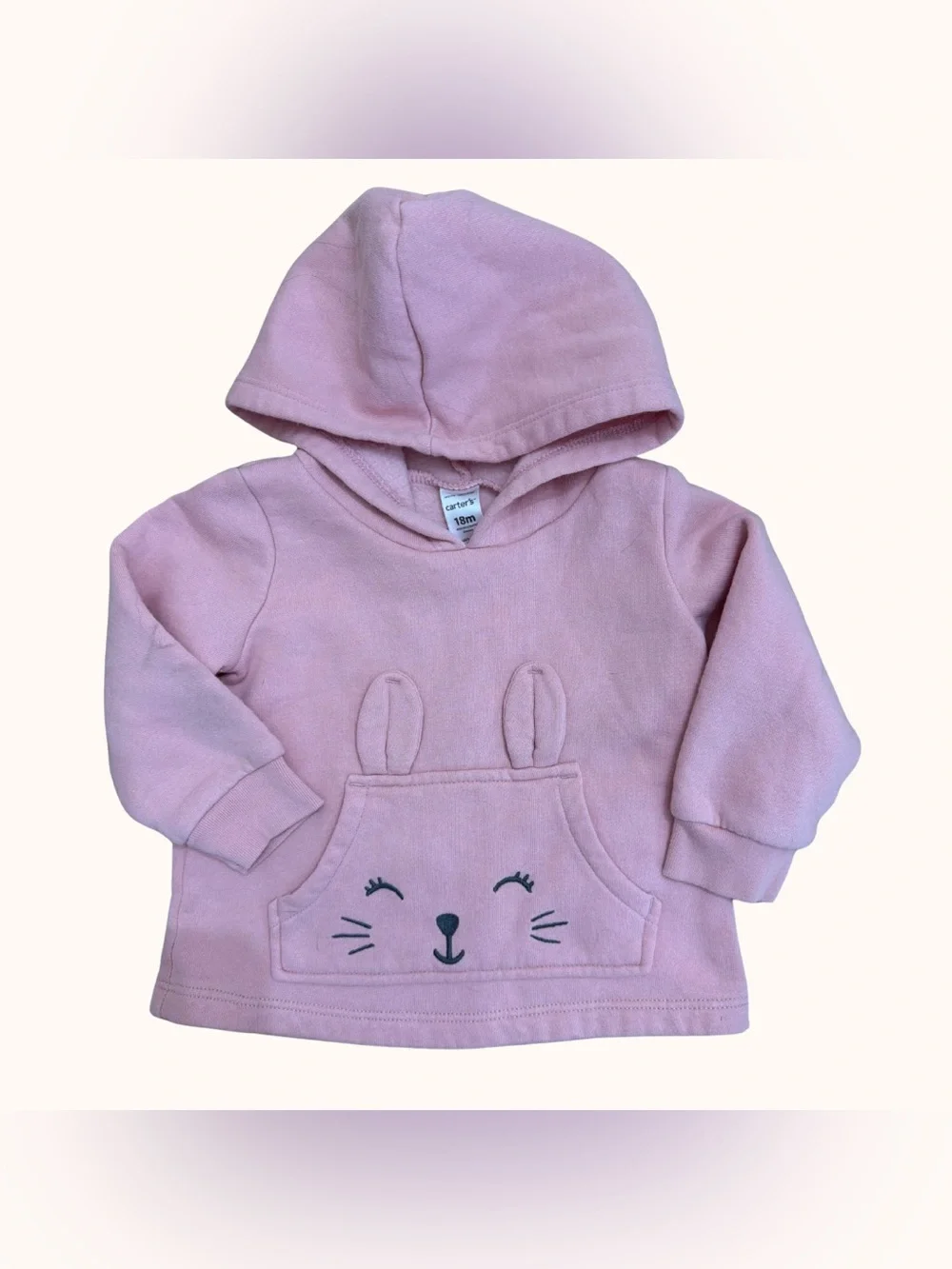 Carter's Pink Bunny Hoodie with Floral Leggings Pajama Set